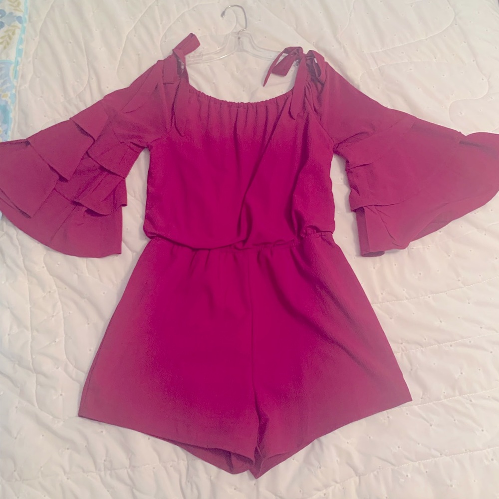 Cranberry She and Sky romper